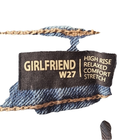 Buffalo David Bitton rivets blue girlfriend high Rise relaxed  jeans UNIQUE - Picture 10 of 10